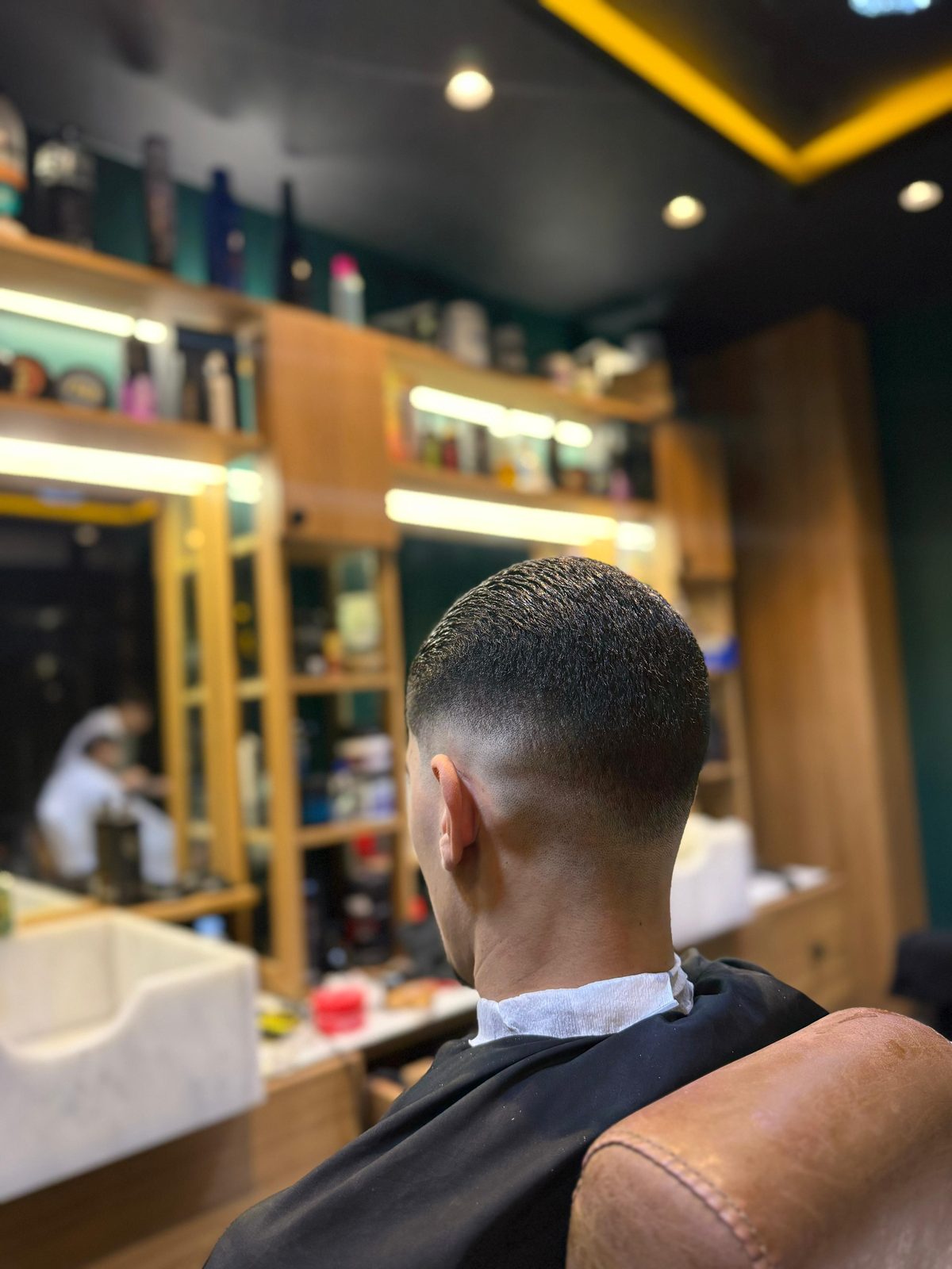 Coupe dégradée vue de dos